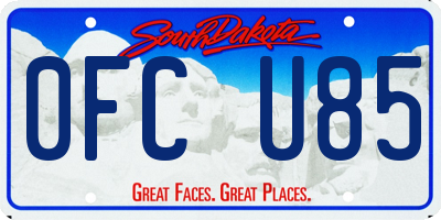 SD license plate 0FCU85