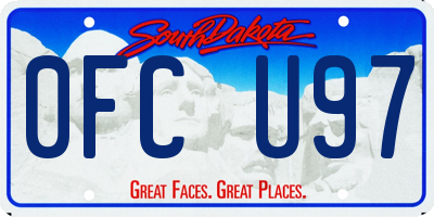 SD license plate 0FCU97