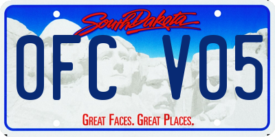 SD license plate 0FCV05
