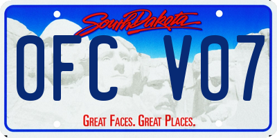 SD license plate 0FCV07