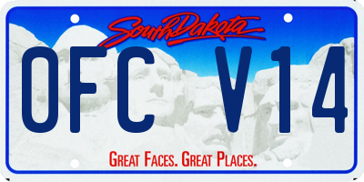 SD license plate 0FCV14
