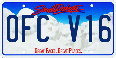SD license plate 0FCV16