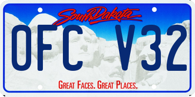SD license plate 0FCV32