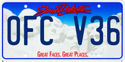 SD license plate 0FCV36