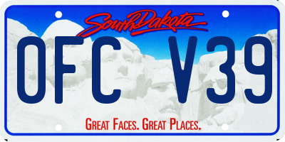 SD license plate 0FCV39