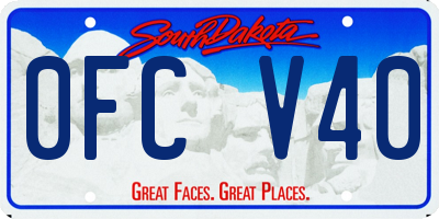 SD license plate 0FCV40