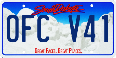 SD license plate 0FCV41