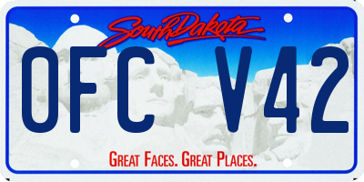 SD license plate 0FCV42