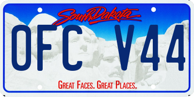 SD license plate 0FCV44