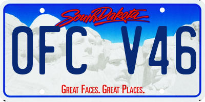 SD license plate 0FCV46
