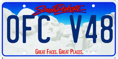 SD license plate 0FCV48