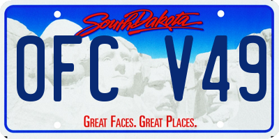 SD license plate 0FCV49