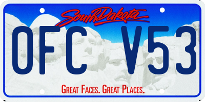 SD license plate 0FCV53