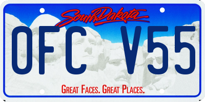 SD license plate 0FCV55
