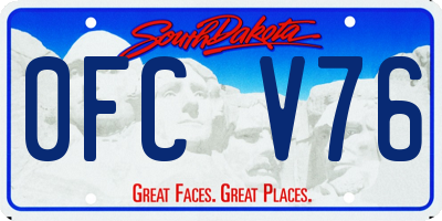 SD license plate 0FCV76