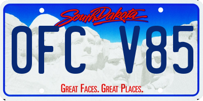 SD license plate 0FCV85