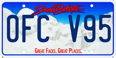 SD license plate 0FCV95