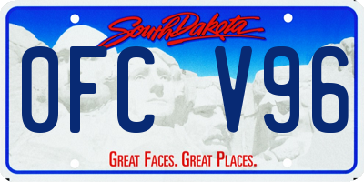 SD license plate 0FCV96