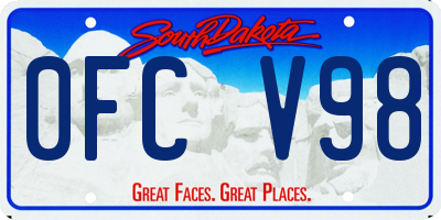 SD license plate 0FCV98