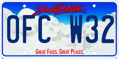 SD license plate 0FCW32
