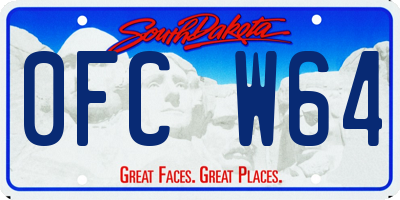 SD license plate 0FCW64