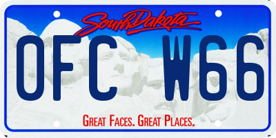 SD license plate 0FCW66