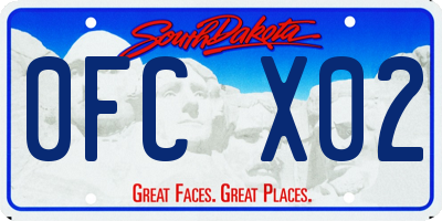SD license plate 0FCX02