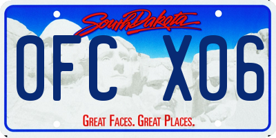 SD license plate 0FCX06