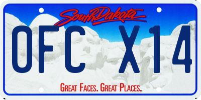 SD license plate 0FCX14