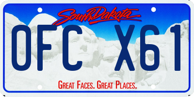 SD license plate 0FCX61