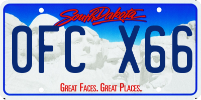 SD license plate 0FCX66