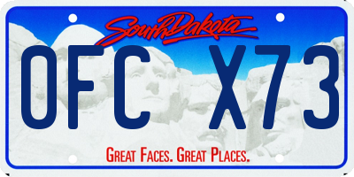 SD license plate 0FCX73