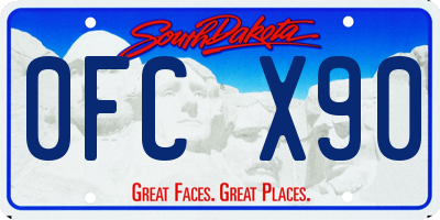 SD license plate 0FCX90