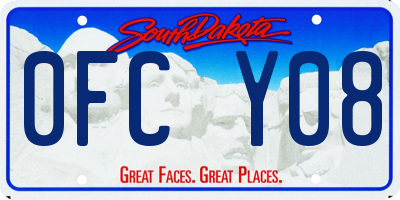 SD license plate 0FCY08
