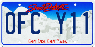 SD license plate 0FCY11