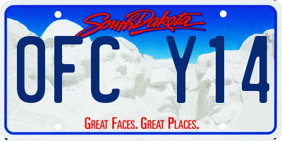 SD license plate 0FCY14