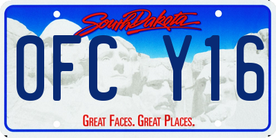 SD license plate 0FCY16