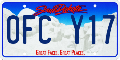SD license plate 0FCY17