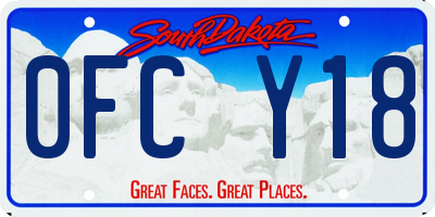 SD license plate 0FCY18