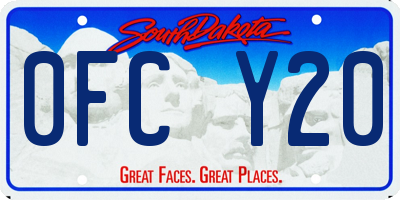 SD license plate 0FCY20
