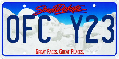 SD license plate 0FCY23