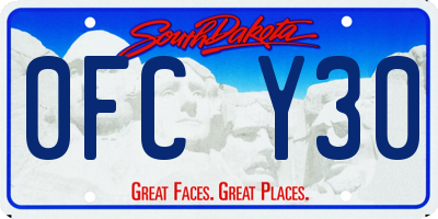 SD license plate 0FCY30