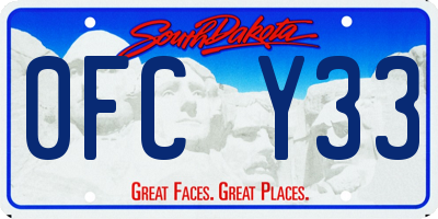 SD license plate 0FCY33