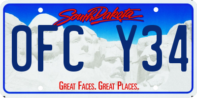 SD license plate 0FCY34