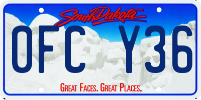 SD license plate 0FCY36