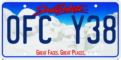 SD license plate 0FCY38