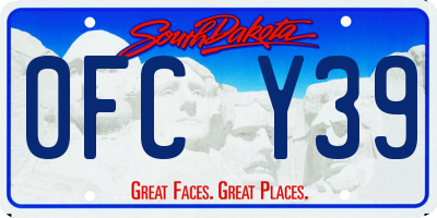 SD license plate 0FCY39