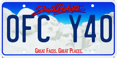 SD license plate 0FCY40
