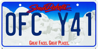 SD license plate 0FCY41