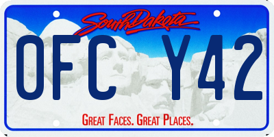SD license plate 0FCY42